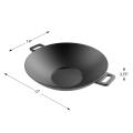 Pre-Seasoned Flat Bottom Stir Fry Campfire Grill Cast Iron Wok